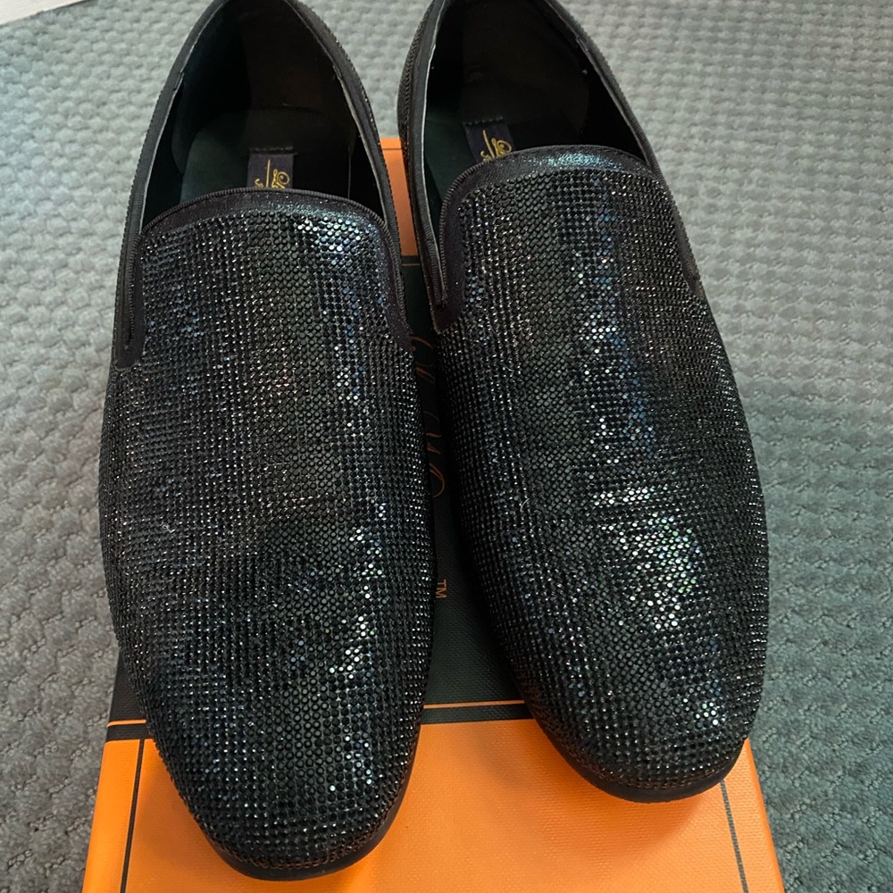 Mens studded black loafer, my son wore 1x to prom this year